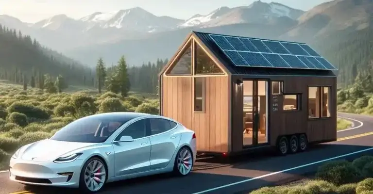 Tesla House 10000: The Future of Sustainable Living of Elon Musk Conceptual Tesla Tiny House