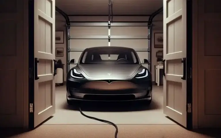 Can You Close the Garage Door on Tesla Charger Cable?